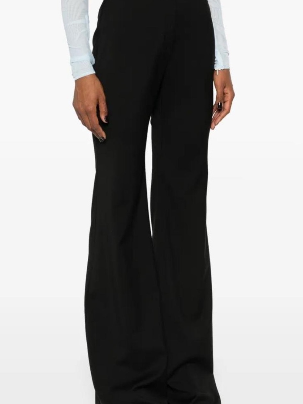 Sportmax Black Wide-Leg Tailored Pants
